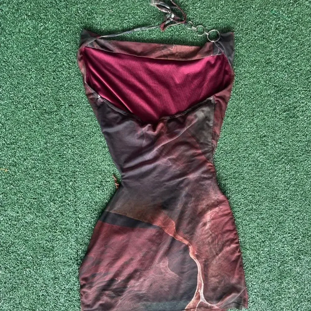 Y2k styled dress with cutout and rings - Picture 2 of 4